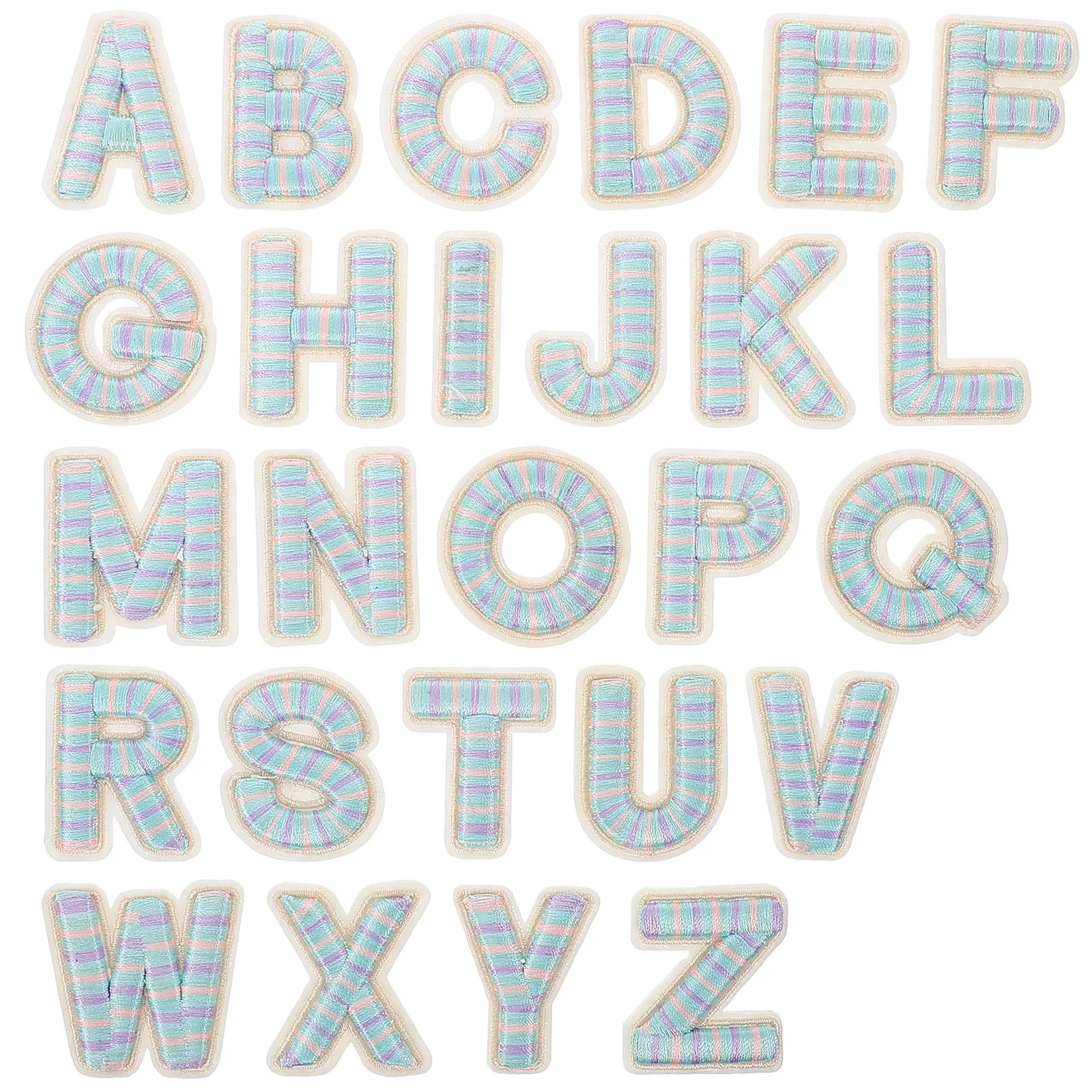 

26pcs Alphabet Badge Patch Appliques Embroidered Letters for Clothes Sew on Crocheted Patches Iron Lightweight Storage