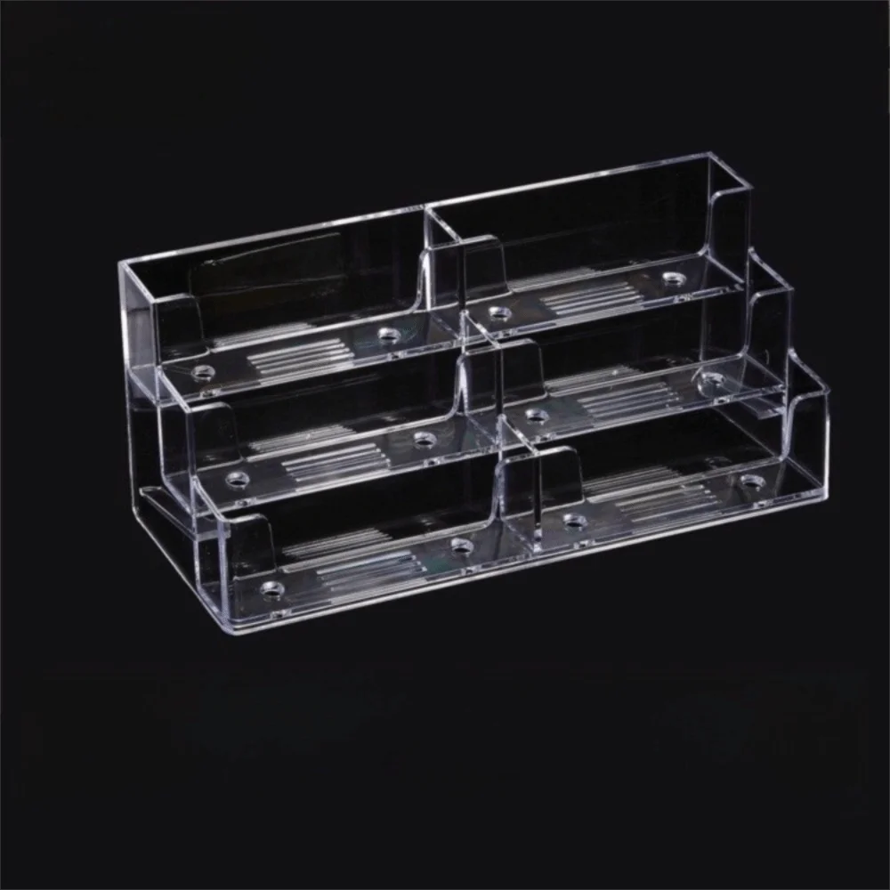 New Plastic Card Box Transparent Display Stand Card Storage Box Storage Sticky Note Holder Office