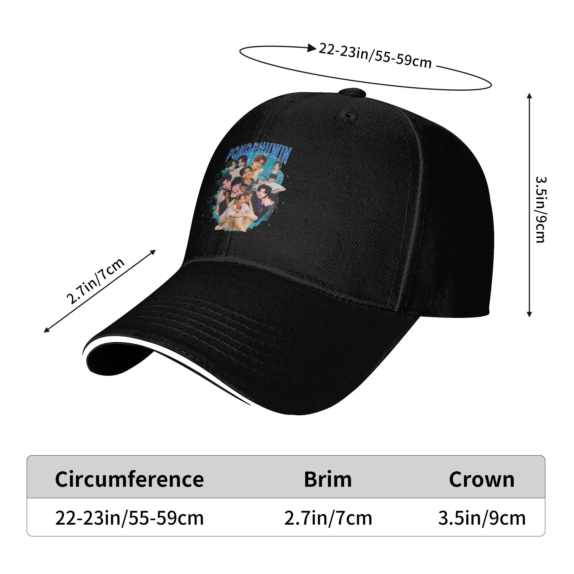 PondPhuwin BL Bootleg Concert Tee Casual Baseball Cap  Kpop Rock Hip Hop Hats Spring Sun Visor Women Men Classic Baseball Caps