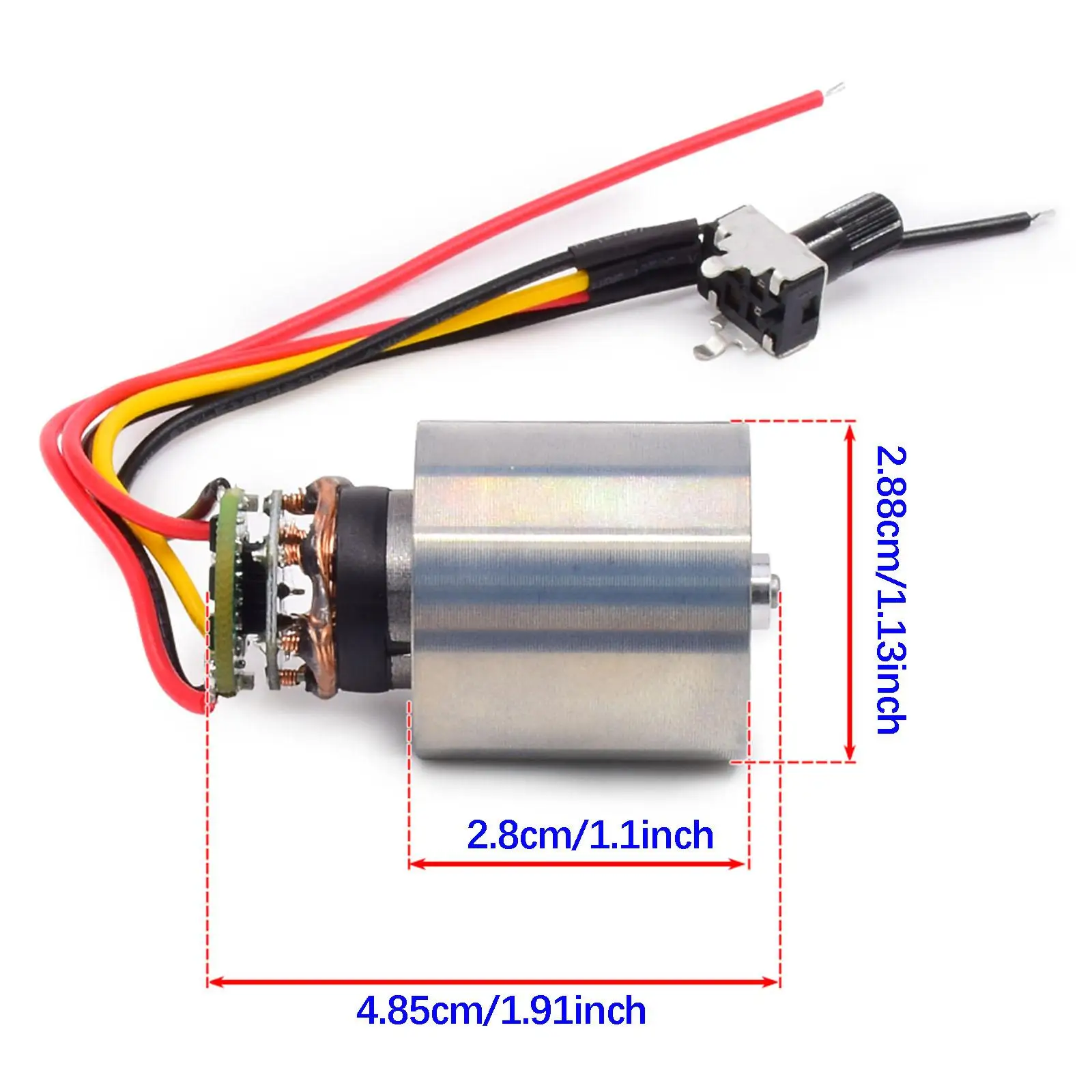 Parte di aggiornamento del mini motore brushless Accessorio fai-da-te Motore del ventilatore canalizzato micro brushless in metallo per progetto elettronico del sistema di raffreddamento