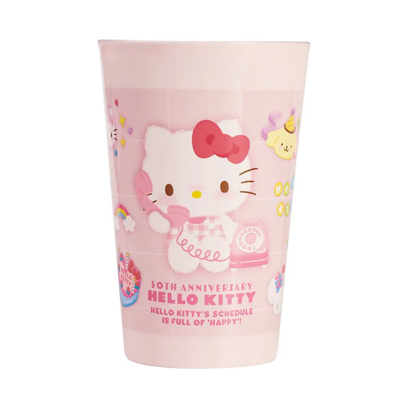 450Ml Schattige Sanrio Hello Kitty Cartoon Gorgle Cup Kinderen Drink Cup Multifunctionele Cup Grote Capaciteit Waterfles Kinderen Cadeau