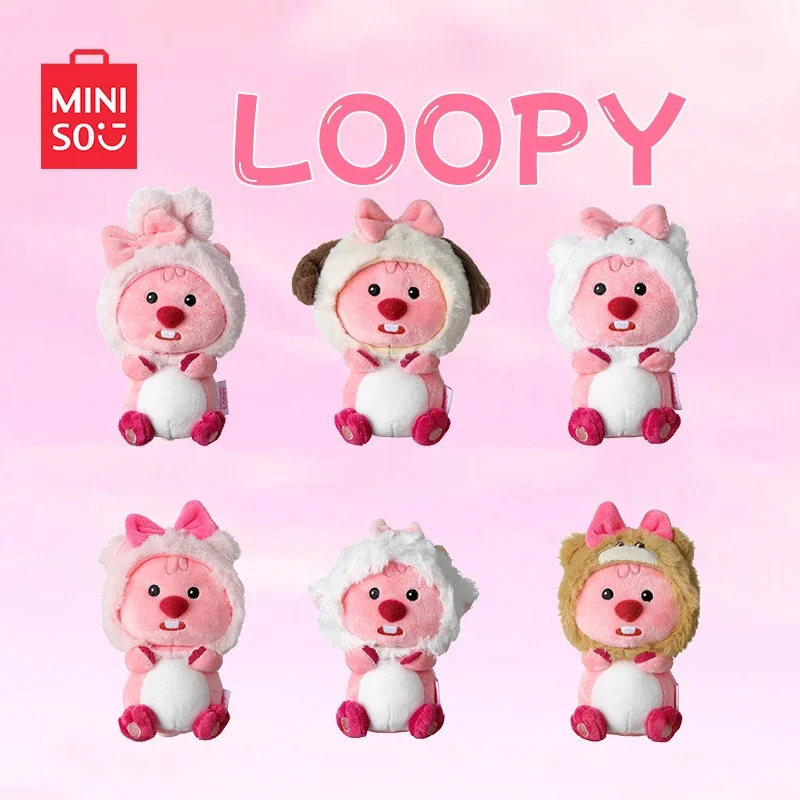 MINISO 루피 시리즈 블라인드 박스 플러시 펜던트, 크로스 드레싱 비버 인형, 미스터리 박스, 어린이날 크리스마스 선물, 정품 장난감