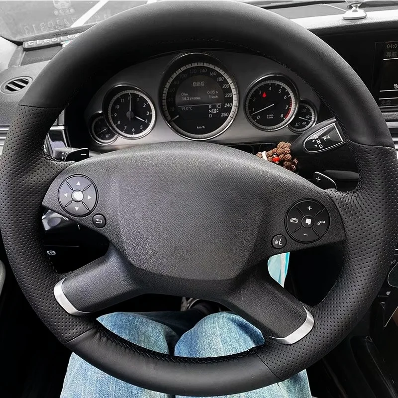 

Для Mercedes Benz E Class W212 2009 2010 2011 2012, кожаная отделка из микрофибры, аксессуары, косы на салон автомобиля, чехол на руль