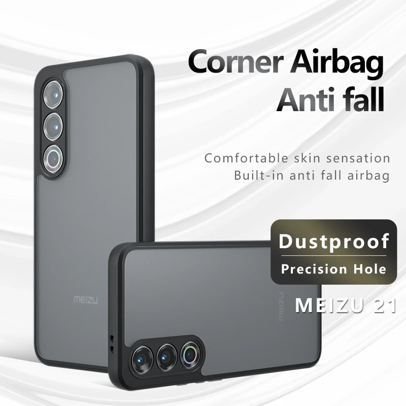 Skin Sensation Airbag Anti Drop Case Cover for Meizu 21 Mircropyle Back Case Cover for Meizu 21/Meizu 21 Pro Cell Phone Fundas