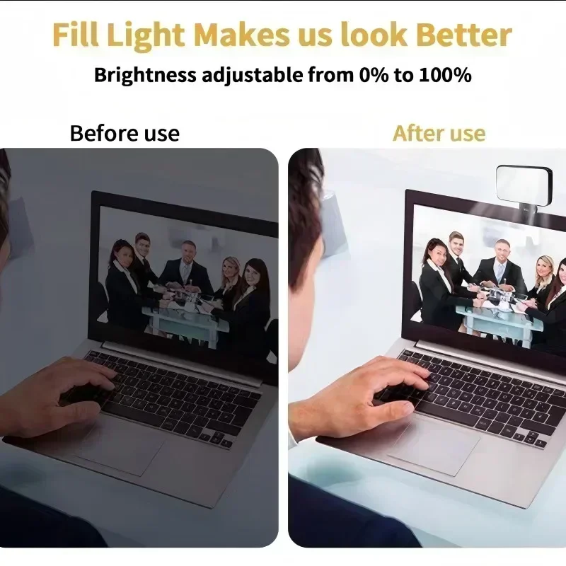 Mobile Phone LED Selfie Fill Light Portable Mini 3 Modes Adjustable Brightness For Phones Laptops Video conferencing Fill Light