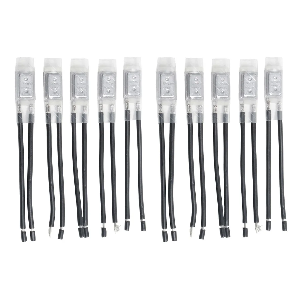 10pcs 17AM Motor Thermal Protector Kit Normally Closed Thermostat KSD9700 Series Temperature Switch Overcurrent Protector