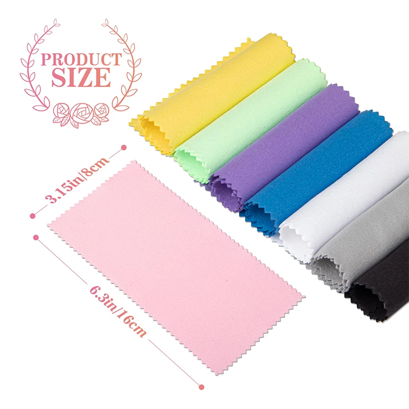 10 Pcs Individually Wrapped 8x16cm Jewelry Cleaning Cloth Anti Tarnish Reusable Soft Wiping Cloth Keep Jewelry Shining Tools