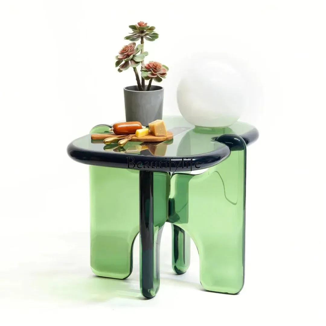 

crylic coffee table transparent advanced sense creative special-shaped splicing edge table