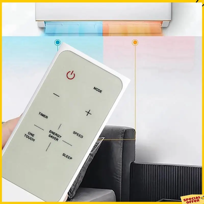 Controle remoto de substituição A24P RG15A (B)/E A/C para unidade de ar condicionado Midea EATC08RE1