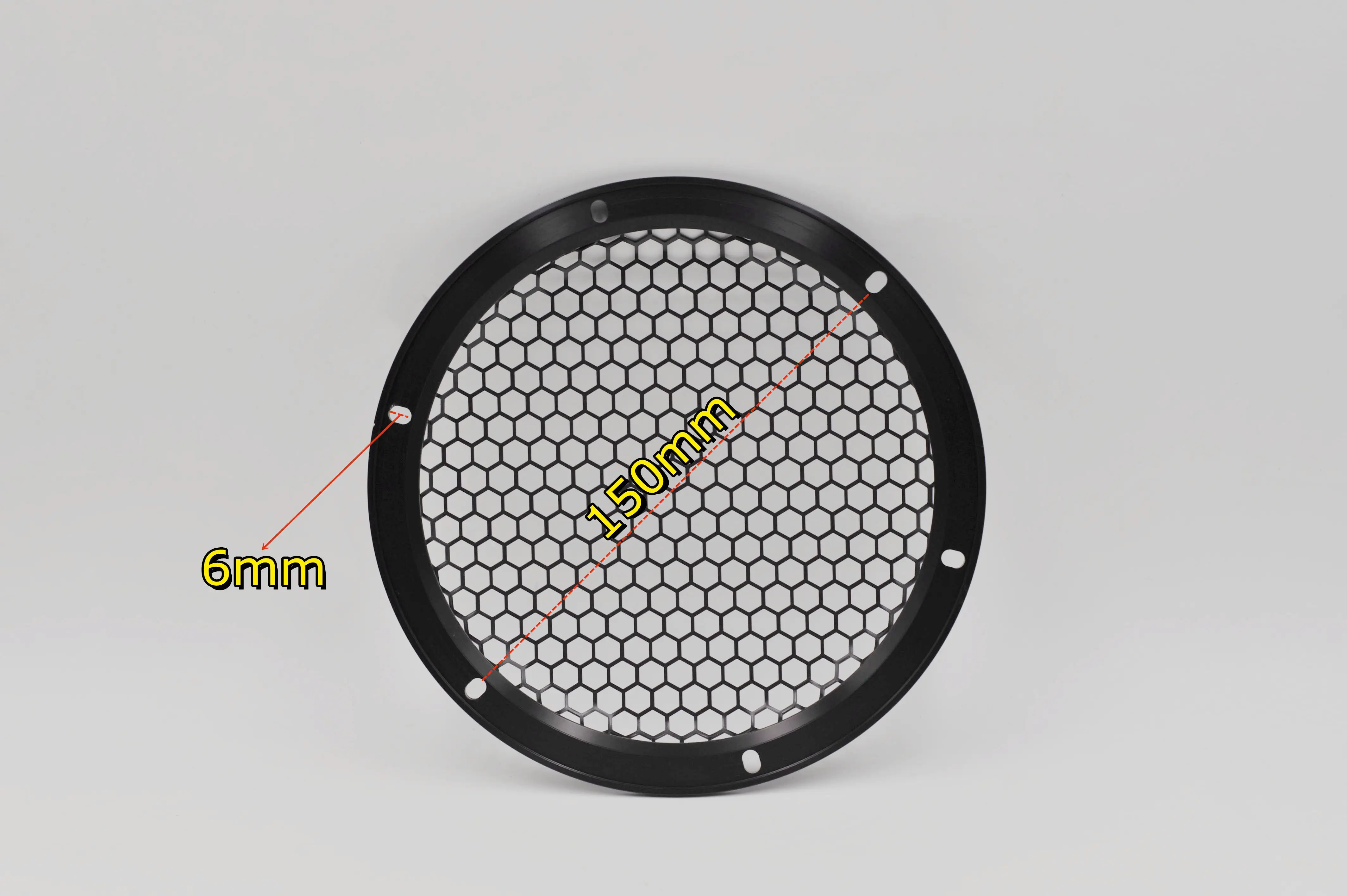 2個DIY 6.5インチ6穴ビット車用ステレオミズオ,アルミニウムハウジング,サブウーファーネット,金属製保護カバー