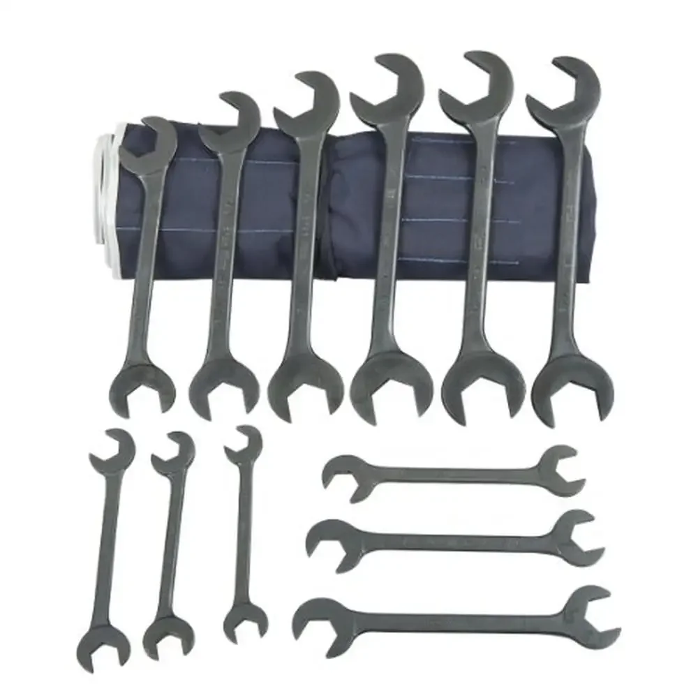 

18-Piece Hydraulic Wrench Set in Roll Bag Industrial Black Finish Range from 11/32" x 11/32" to 1-1/2" x 1-1/2" Made in USA