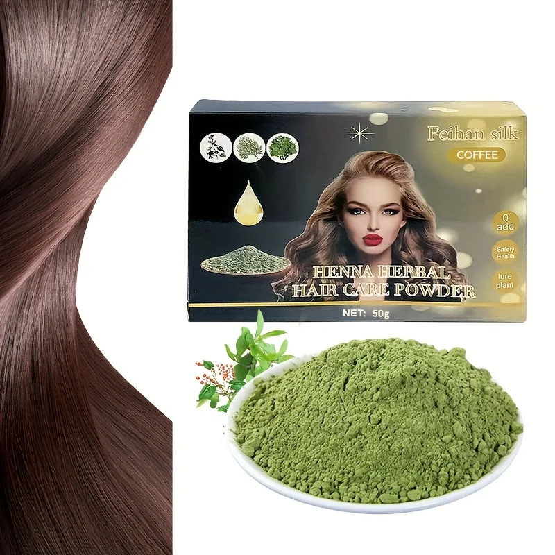 50g/Pack Plant Haina Powder Black Hair Care Powder Black Hair Plant Dyeing White Hair Covering White Hair