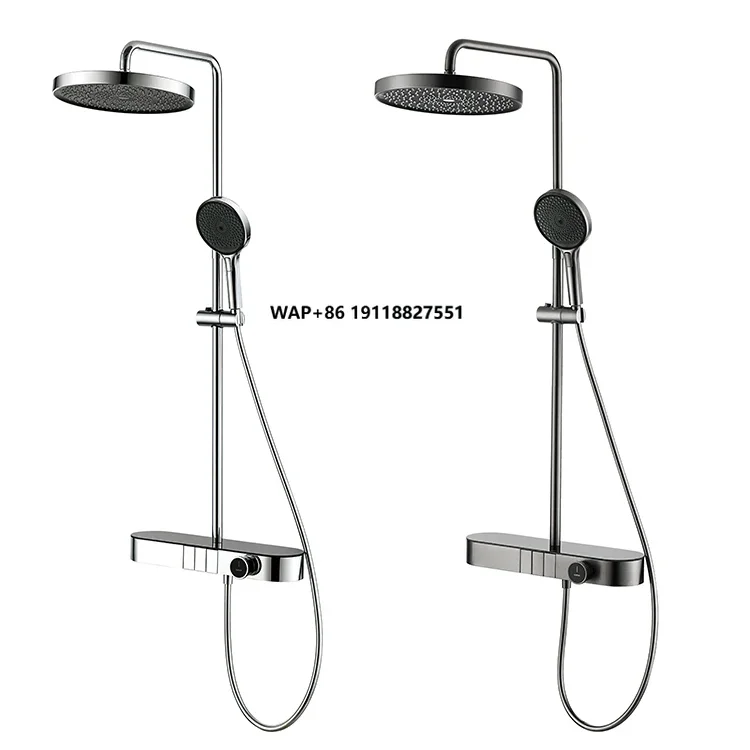 

Bathtub Faucet with Waterfall Spout Shower Mixer and Head Pause Spray Pattern