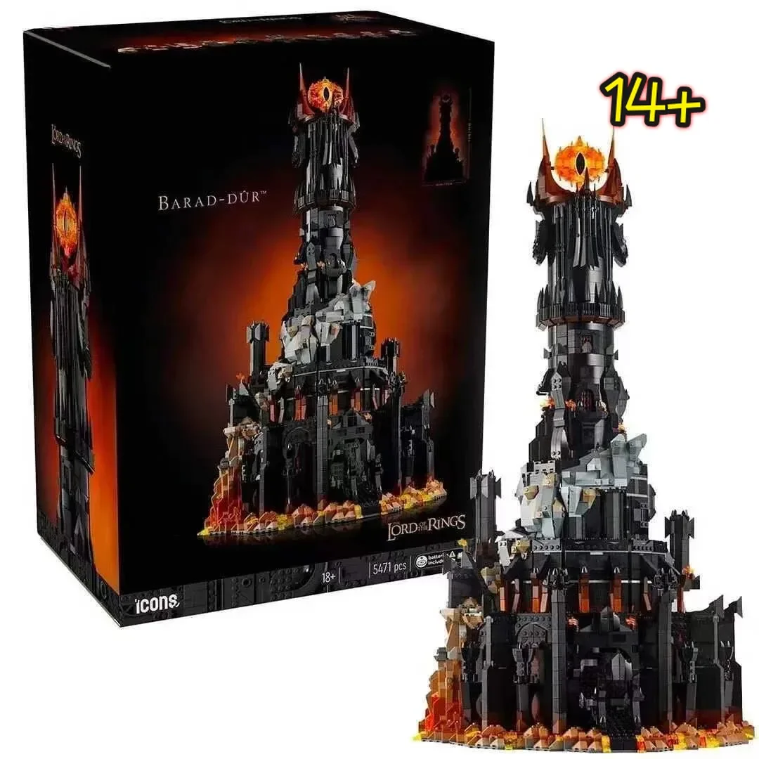 

Disney 10333 NEW Black Tower Dark Model The Eye of Sauron Building Blocks Kit 5471Pcs Bricks Toy Gift for Adults Birthday Party
