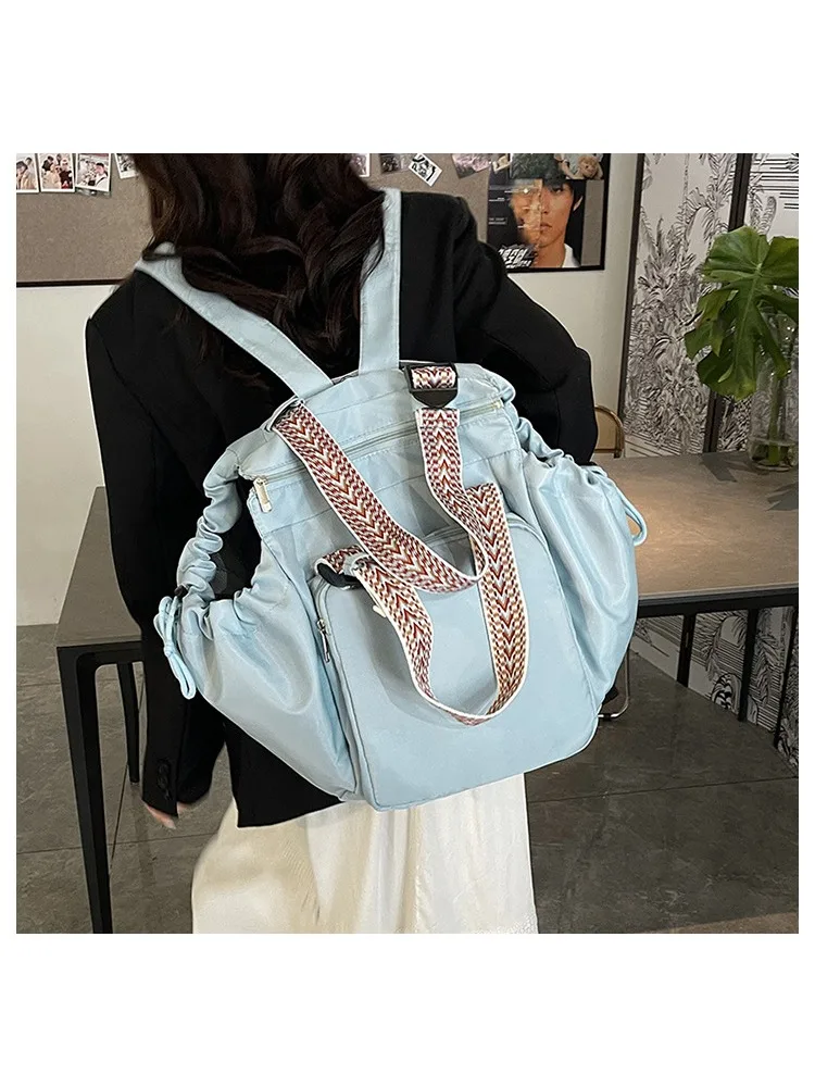 Nylon-Umhängetasche, einfarbig, modisch, vielseitig, tragbar, Mama-Tasche, große Kapazität, Reisetasche – Detail 12