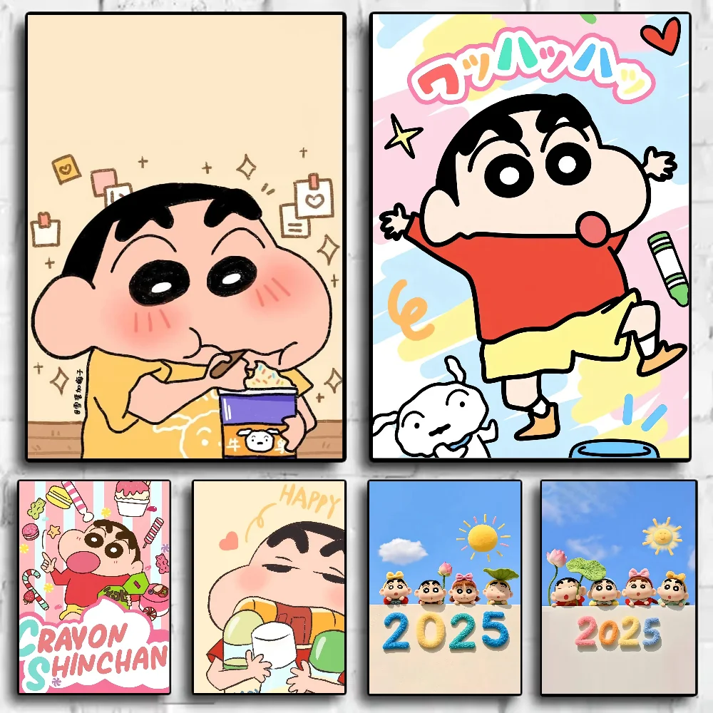 Anime C-Crayon Shin-chan Poster HD art sticky wall waterproof home living room bedroom bar aesthetic decoration