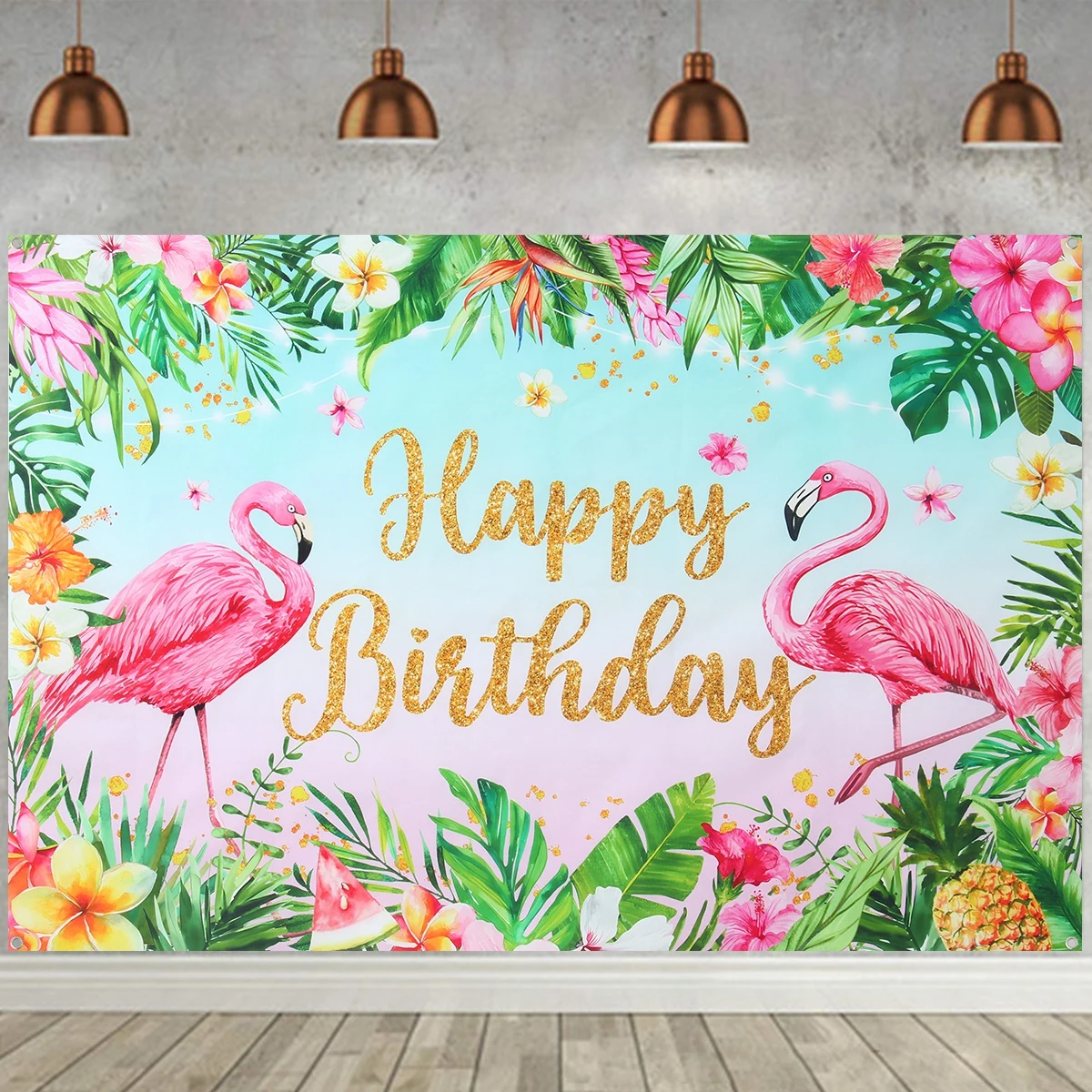 Aloha Hawaii Photography Backdrop Summer Tropical Seaside Camping Surfboard Flamingo Birthday Wedding Decor Photo Background