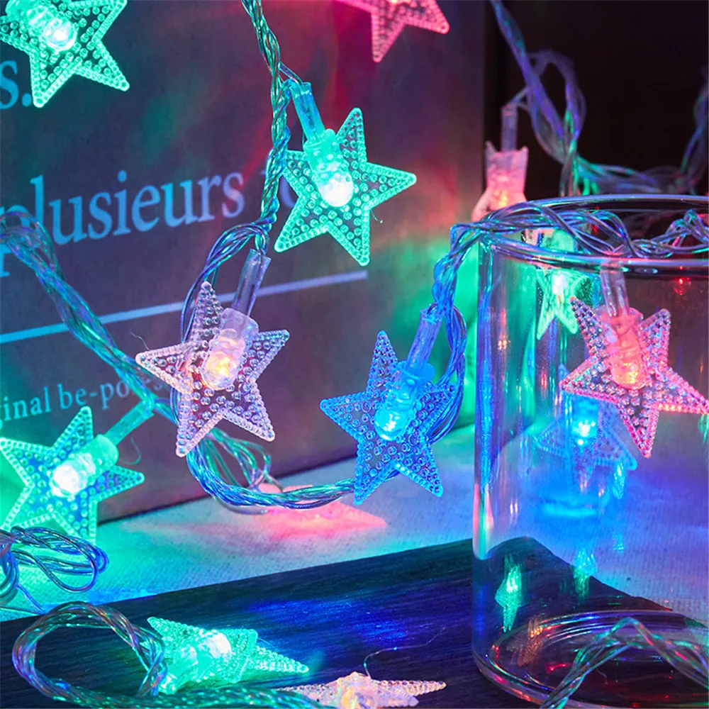 LED Star Lamp String Yard Light Waterproof Holiday Lights for Tent Wedding Birthday Party Canopy Camping Decor Christmas