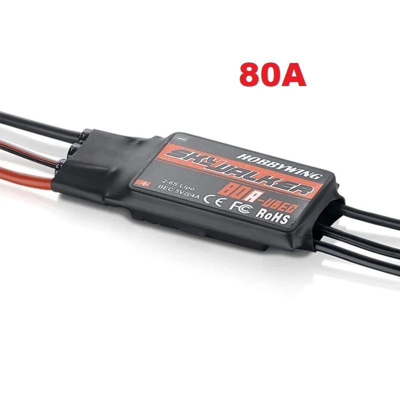 Original Hobbywing Skywalker 12A 20A 30A 40A 50A 60A 80A 100A V2 controlador ESC de velocidad con UBEC para avión helicóptero RC