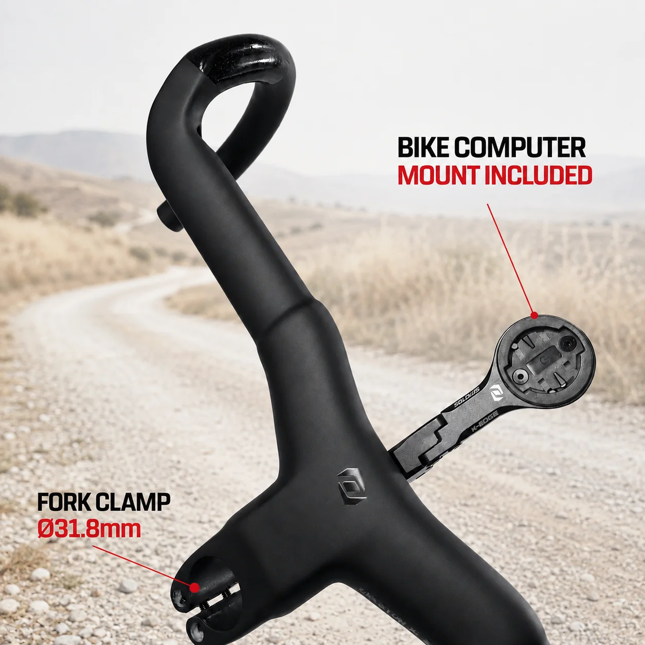 Syncros Creston IC SL X Gravel Handlebar T1000 Carbon Full Internal Cable Routing Road Handlebar Integrated Gravel Cockpit Di2 - view 4