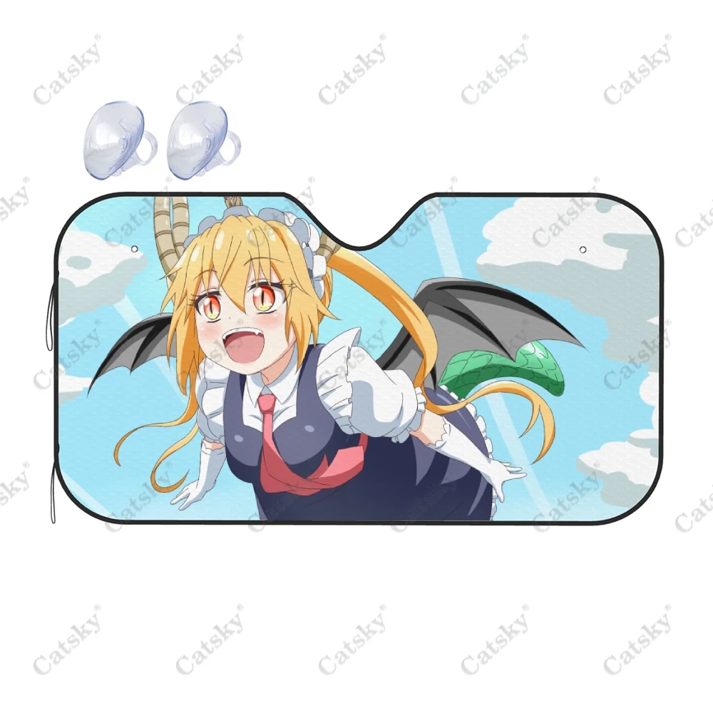 Miss Kobayashi's Dragon Maid Car Accessories Windshield Sunshade Foldable Sunvisor Protect Sunshade for SUV Gift for Car Lover