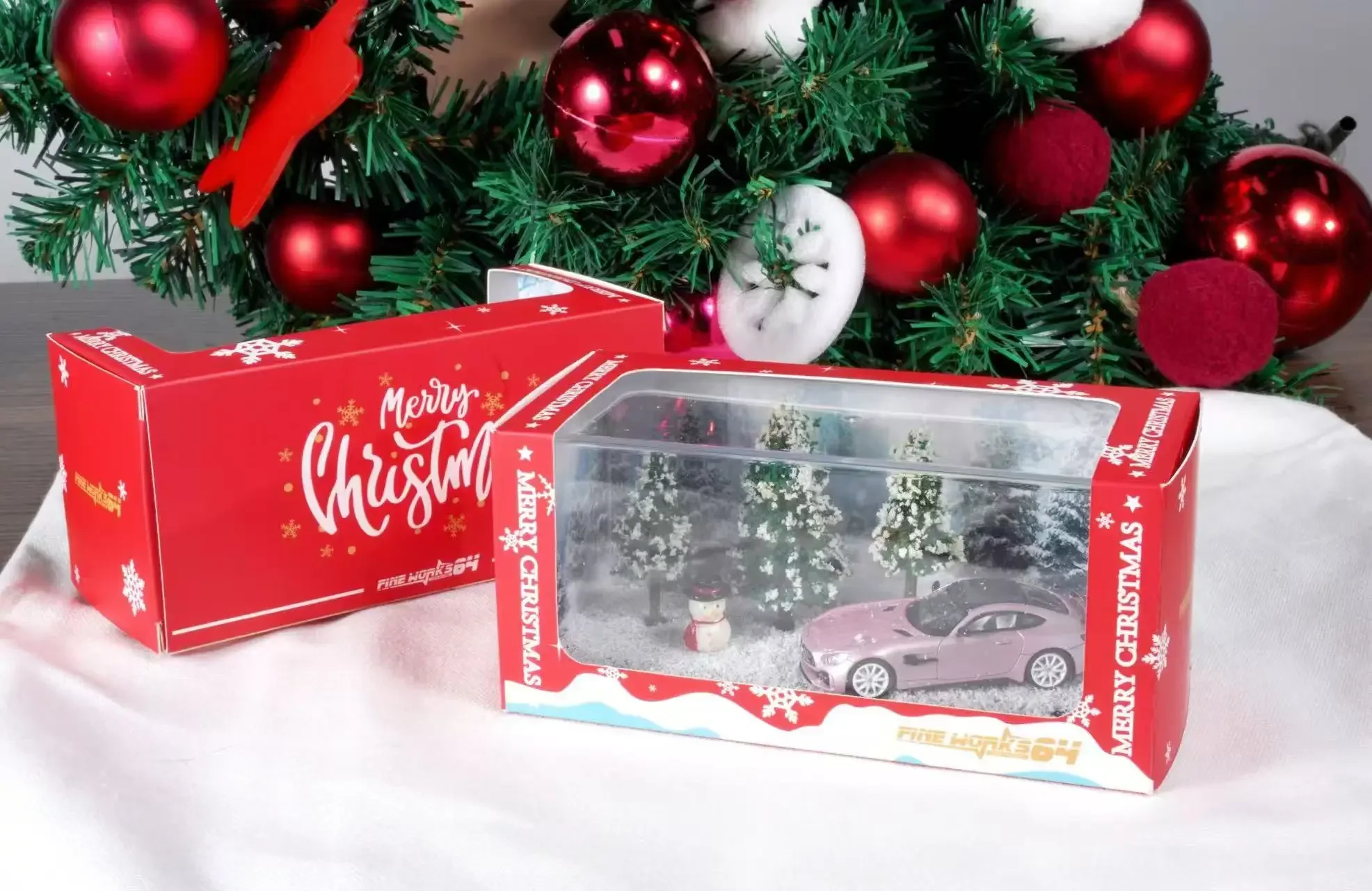 Fine works64 1:64 MB Pink Christmas  Limited500 Diecast Model Car