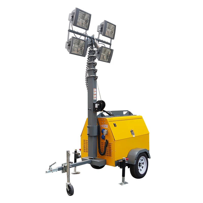 Factory-Direct 9.5m 4*400W LED Mobile Lighthouse Tower White Illumination with Diesel Fuel DC Power Supply Excellent Sales