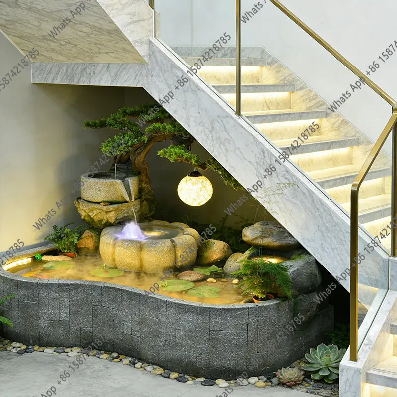 Bn Indoor Fish Tank Circulating Water Flow Ornament Porch Balcony Fish Pool Water Tank Landscaping Decorative Water Pool