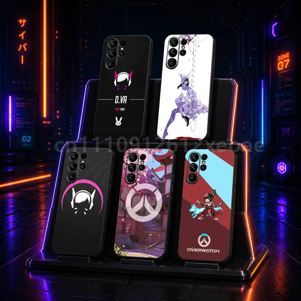 O-Overwatch Black Silicone TPU Case For Samsung Galaxy S25 S23 S21 S20 S22 S24 S26 S30 Plus Ultra