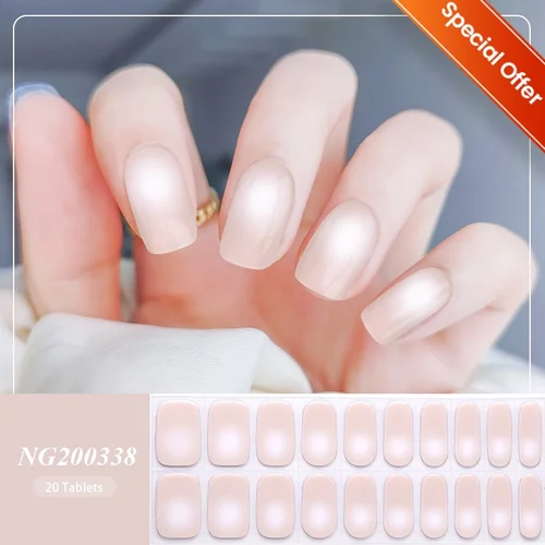 16/20/22 puntas de gato magnético semicurado Gel pegatina de uñas lámpara UV necesaria cobertura completa esmalte de uñas en Gel prensa en uñas calcomanía