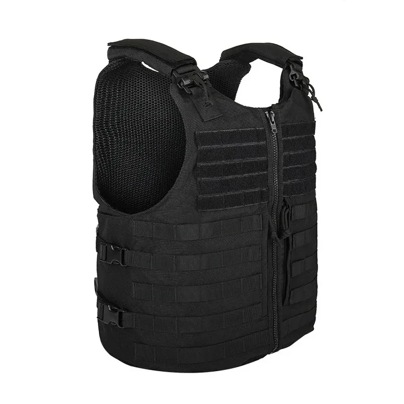 Outdoor Stab Proof Jacket Men Plate Carrier Safety Equipment Combat Training Protective Fast Release Buckle Tactical Vest M / L