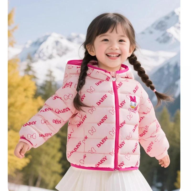 

Disney Girls Lightweight Down Coat, Mid-Length Thickened Puffer for Kids & Toddlers Autumn/Winter Wear
