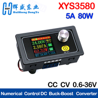 XYS3580 DC DC Buck Boost Converter CC CV 0.6-36V 5A Power Module Adjustable Regulated laboratory power supply variable