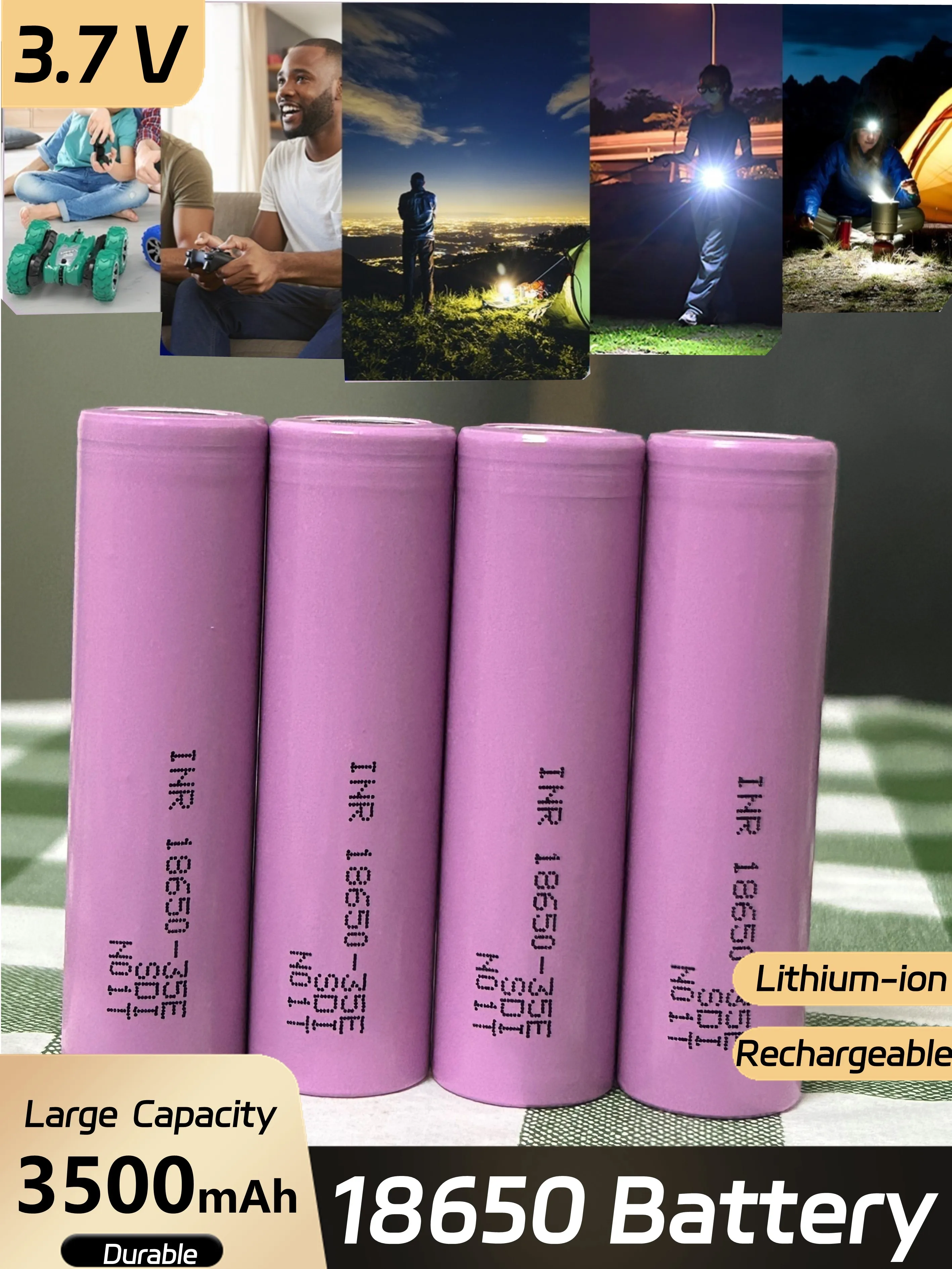 Flat Top 35E 18650-batterij 3500mAh Li-ion 18650-batterij Lange levensduur, lage zelfontlading, ideaal voor doe-het-zelf, batterijpakket, radio, powerbank - afbeelding 2