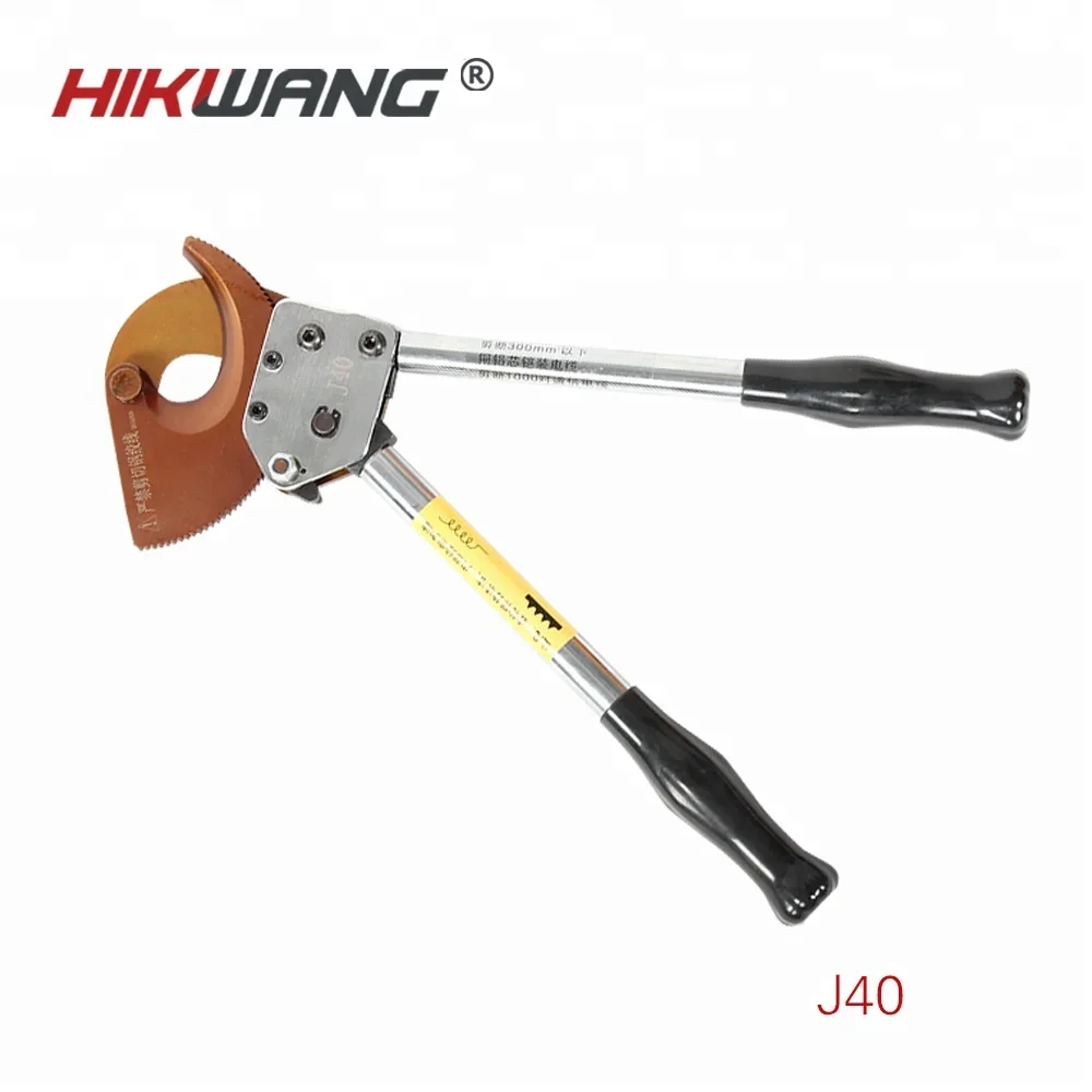 J40 single core cable cutter portable manual 300mm2 copper ratchet cable cutting tool round cutter cable