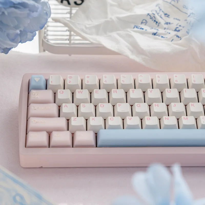 Semi-transparent Theme Keycaps Set Customized PC/PBT Sublimation Cherry Profile Keyboard Cap for Mechanical Keyboard Accessories