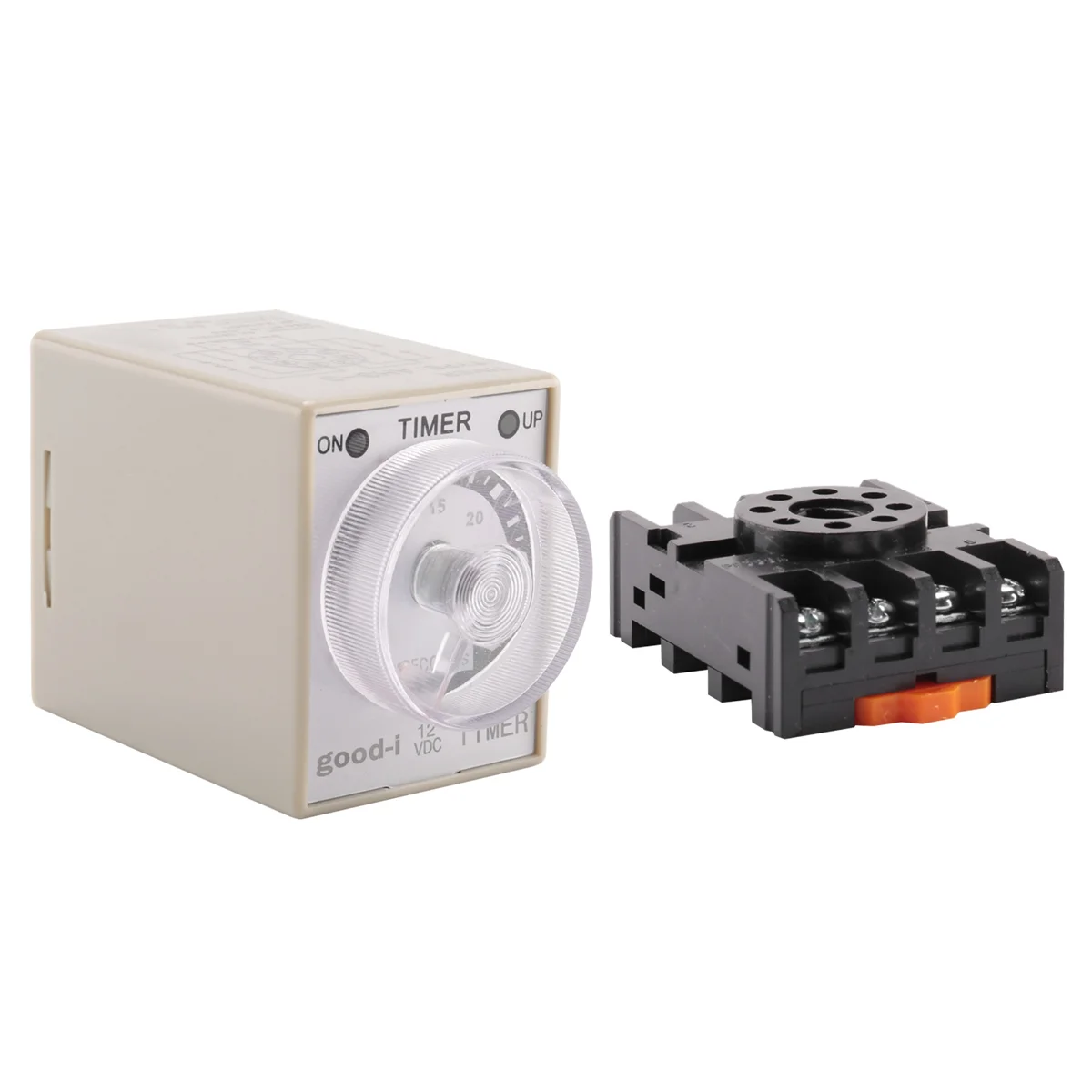 ETRT DC 12V 0- 30s Electric Delay Timer Timing Relay DPDT 8P w Base