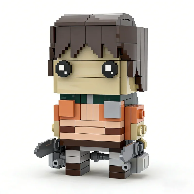 

161pcs MOC Brickheadz Eren Yeager BrickHead Attack Titan Model Building Blocks Construction Christmas Gift Idea Toy