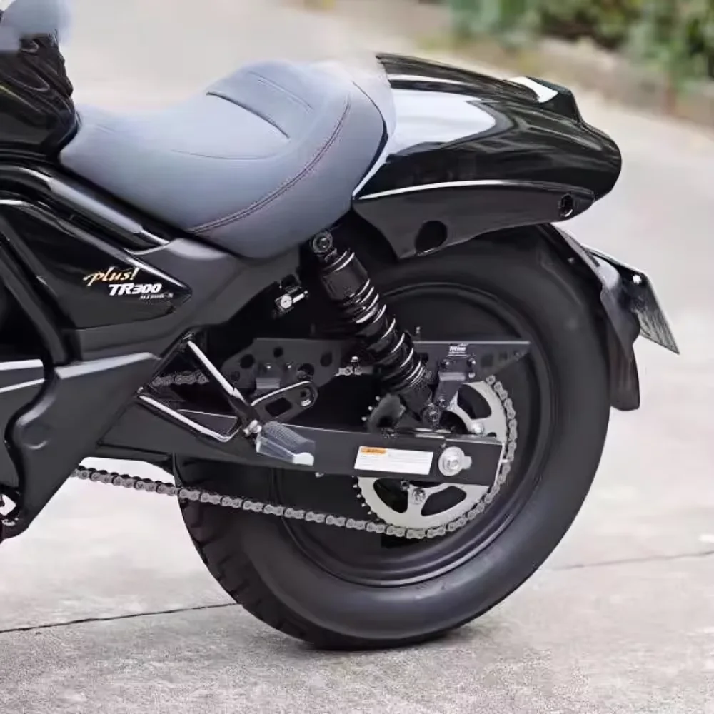 Applicable to Haojue Tr300 Modified Aluminum Alloy Chain Cover Retro Style Full Metal Chain Protection Cover Plus Model