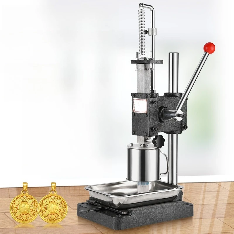 

Мощный пресс для штамповки ювелирных изделий: браслетов, кулона, брелоков, колец (ручной, для серебра)