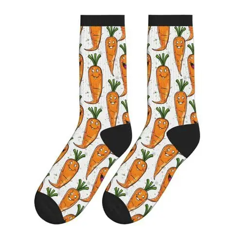 

Носки с забавной морковью с героями мультфильмов, новинка, носки для экипажа, забавные сумасшедшие платья, носки, подарки для женщин, мужчин и подростков