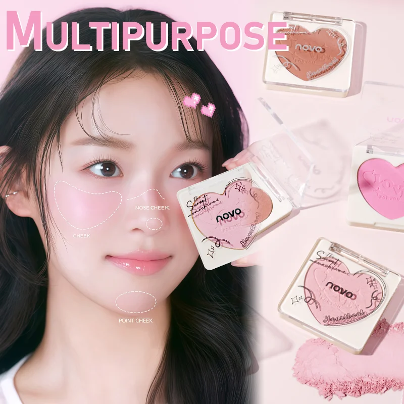 أحمر خدود الخد، ألوان مختلطة، أحمر خدود البودرة، تحديد وتسليط الضوء على الوجه، متألقة أو غير لامعة، خفيفة الوزن، ناعمة #2