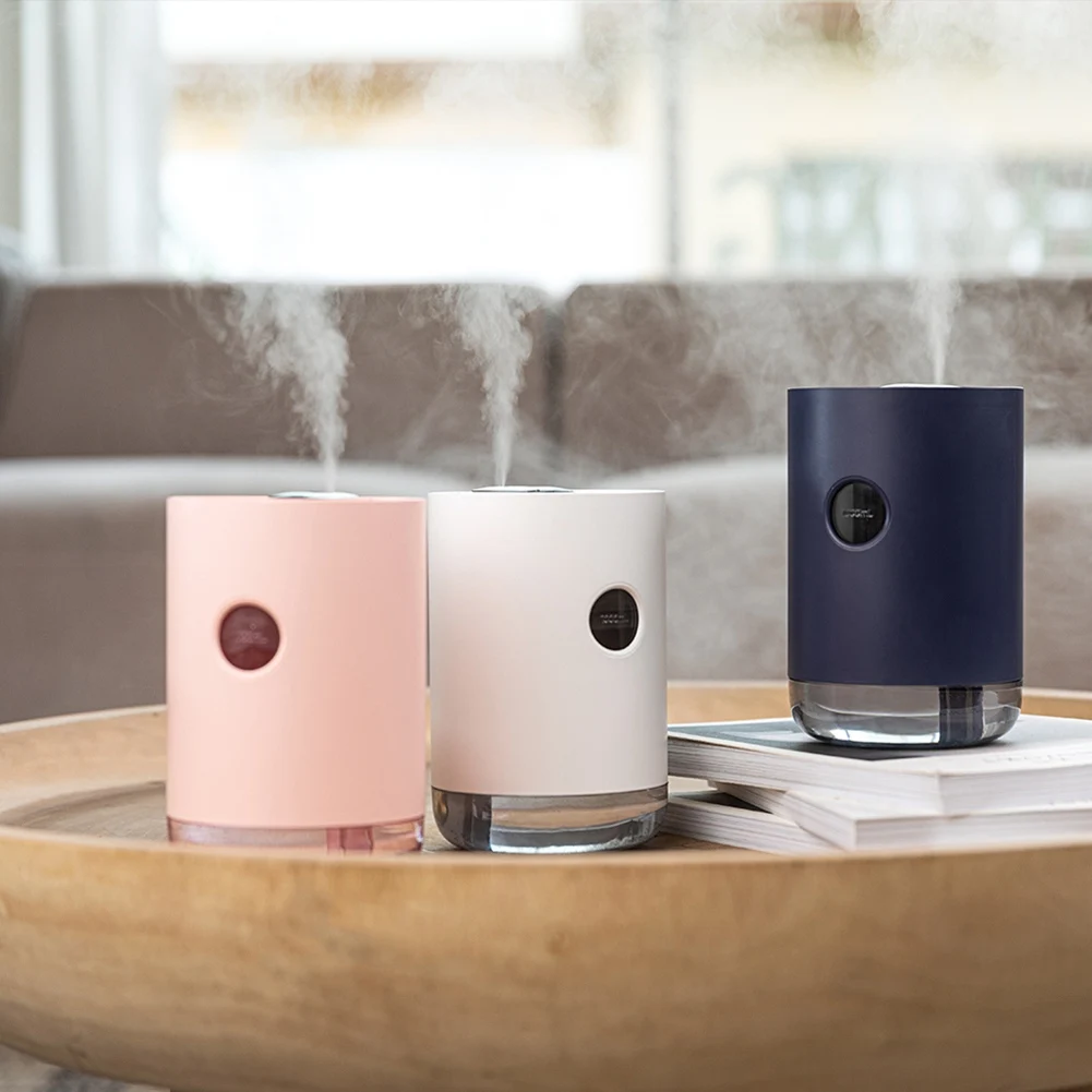 Humidificateur d'air portable sans fil USB, diffuseur d'arôme, brumisateur d'eau, affichage de la durée de vie de la batterie, aromathérapie, blanc, maison