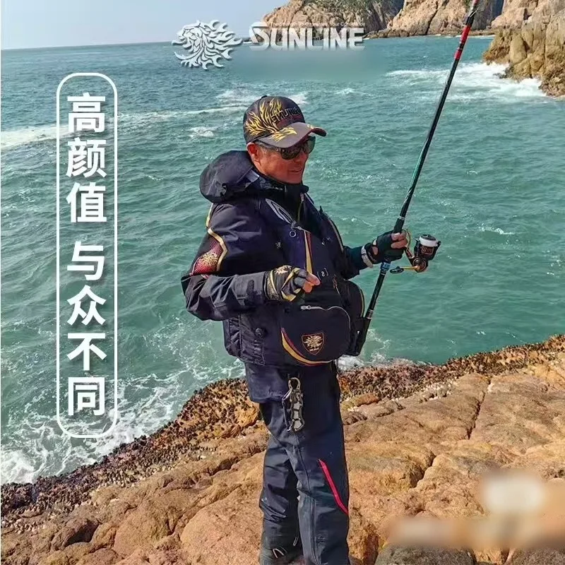 2025 جديد مجموعة ملابس SUNLINE الرجال GOTX سترة مقاوم للماء يندبروف بدلة صيد 3 طبقات الضغط الغراء 4 Seanson ارتداء مجموعة 23901