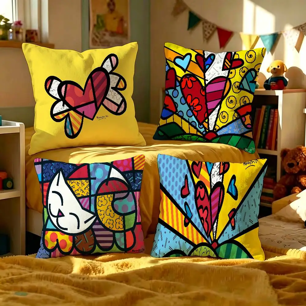 Britto Art pillow cover sofa cushion cover home room decoration children gift