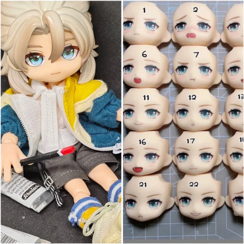 Albedo Ob11 Face Doll Accessories Handmade Water Sticker Faceplate Anime Game Cosplay Toy FreeShipping Items