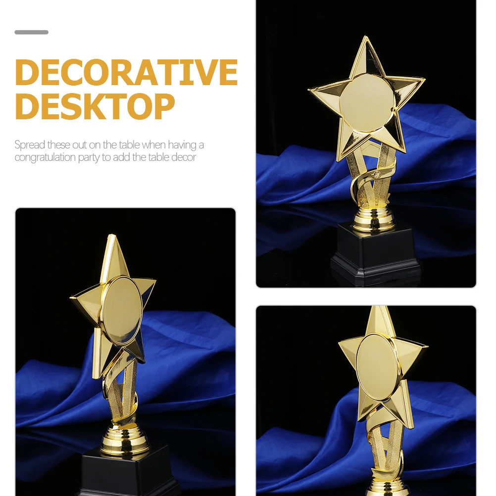 

2Pcs Stars Trophies Plastic Award Prizes for Kids Soccer Basketball Dance Party Favor Small Size Commemorative Items