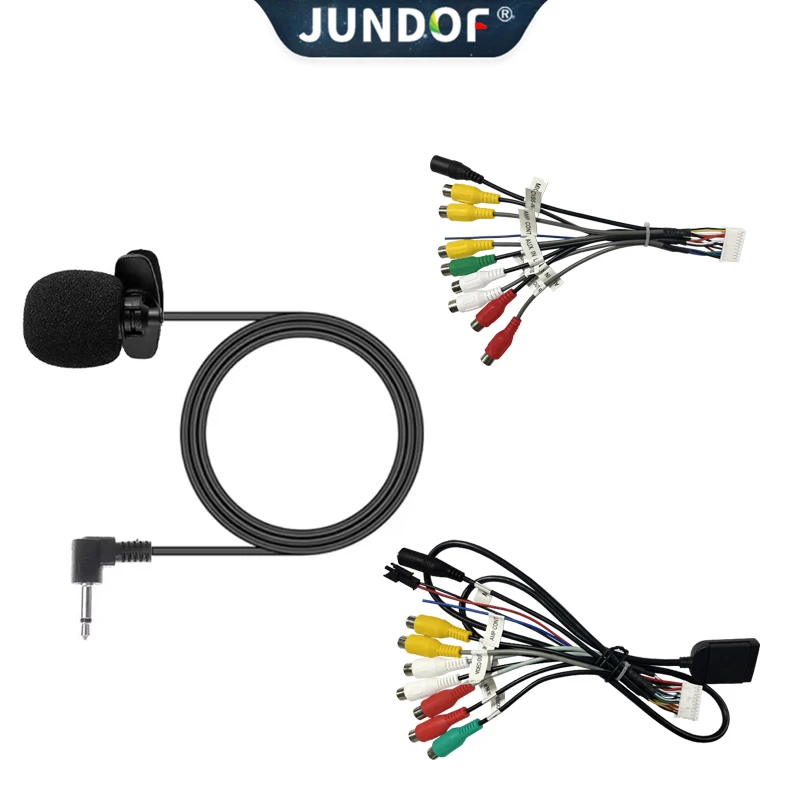 JUNDOF Microphone For android car radio MIC RCA Cable