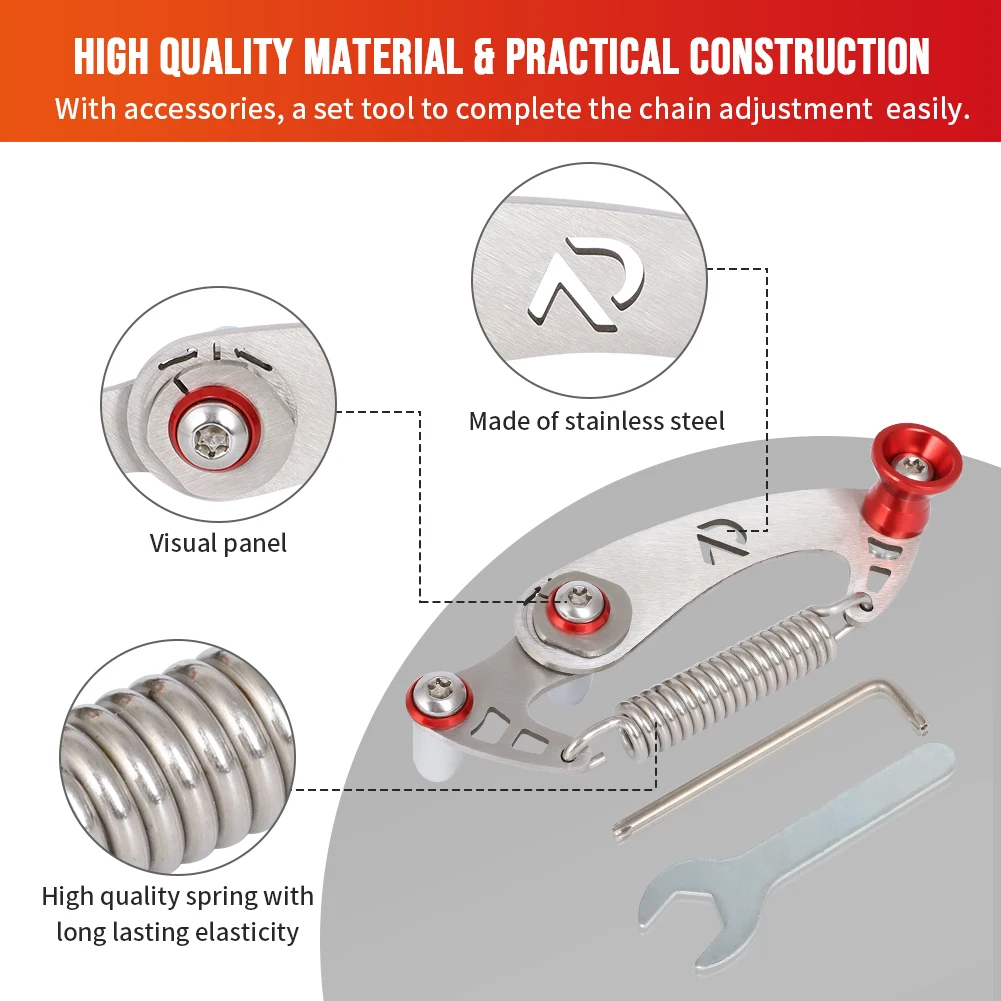 Ajustador de holgura de cadena de acero, Herramienta de Tensión Universal para Honda, Suzuki, Yamaha, Kawasaki, BMW