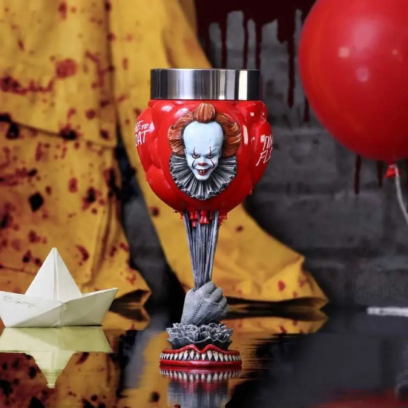 Thriller It Peripherals Pennywise Figure Mug Terrifying Clown Goblet Standing Cup Funny Smiley Beer Coffee Cup Halloween Gifts